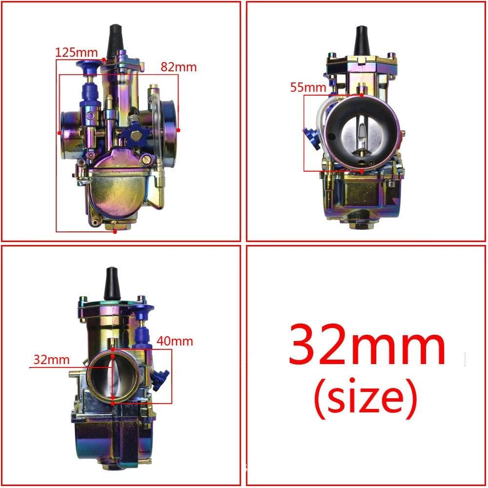 32mm Carburetor for PWK32 Dirt Bike ATV Racing Motorcycle (200cc–250cc)