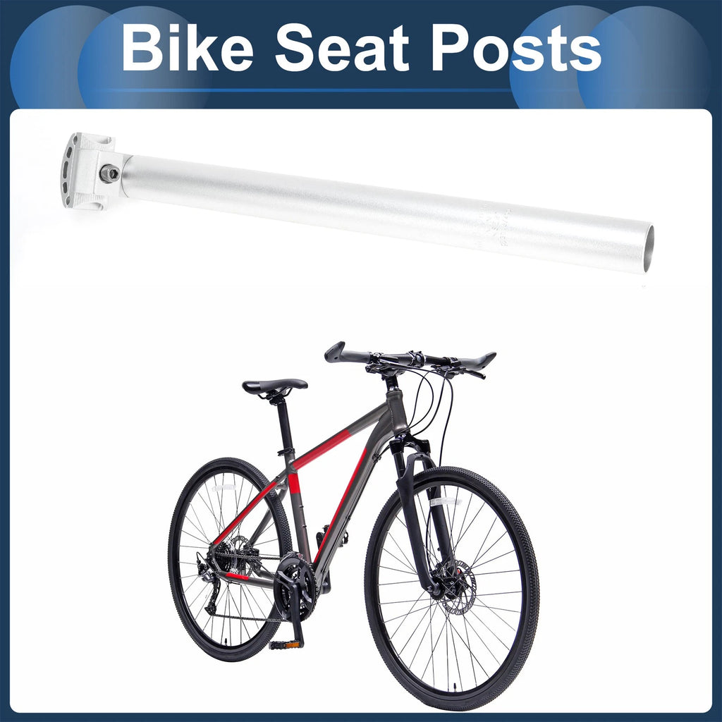 Seat Post 31.6x400mm Adjustable Replacement with Fixing Clip for Bike (—)