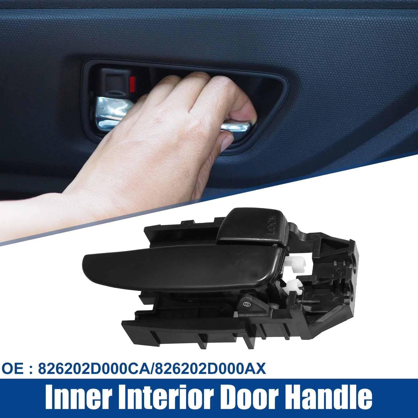 Front Right Side Inner Door Handle Replacement for Hyundai Elantra (2001–2006)