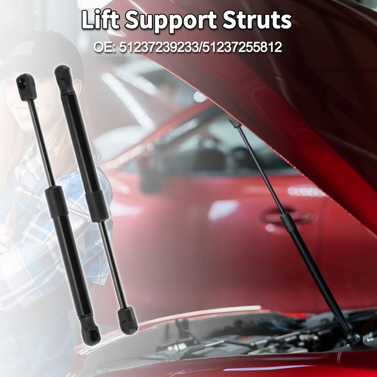 Front Hood Lift Supports Struts Replacement for BMW 1 2 3 4 Series (2014–2024)