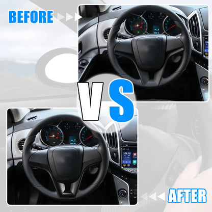 Steering Wheel Cover Trim ABS Plastic Black for Chevrolet Cruze (2010–2015)