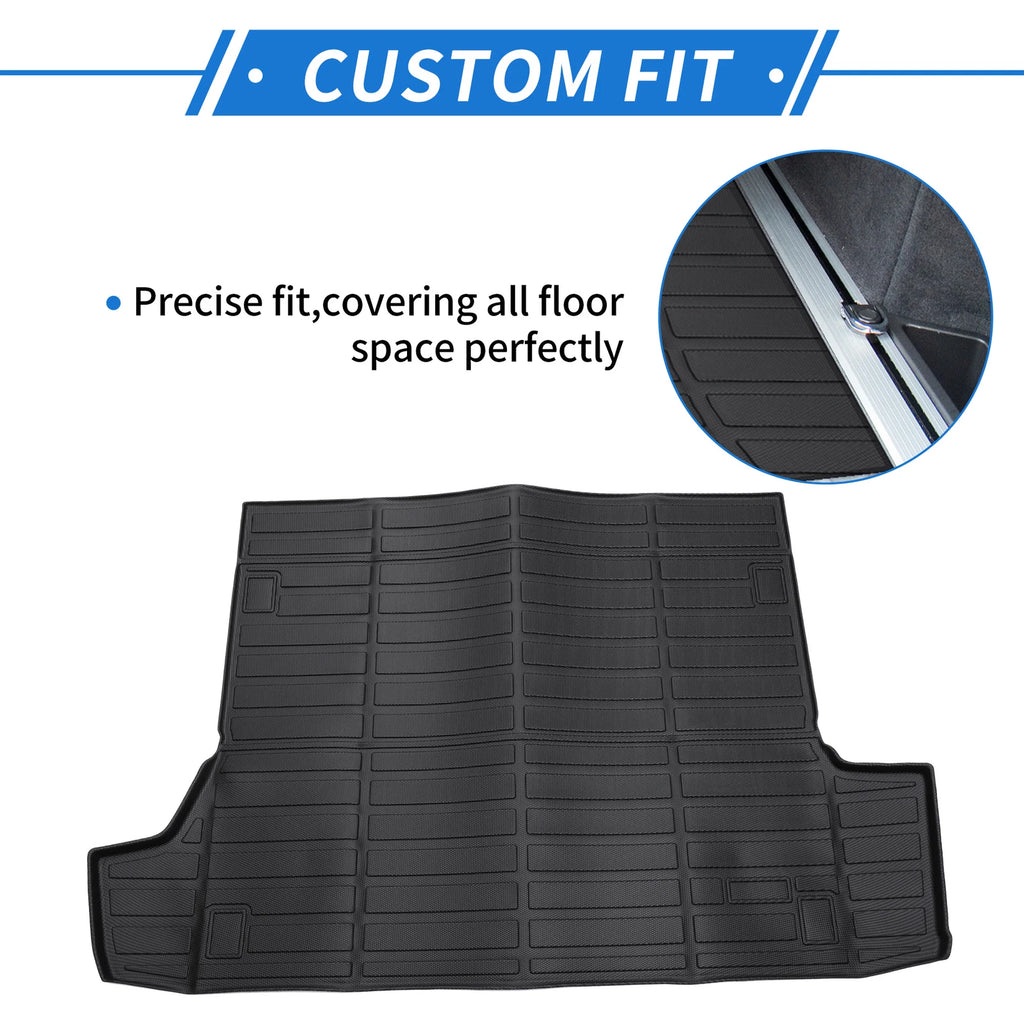 Cargo Liner Rear Trunk Mat for Toyota 4Runner (2013–2025) TPE Long Grid Pattern