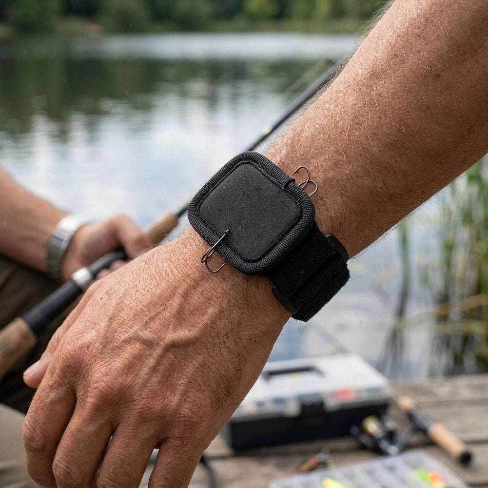 Adjustable Fishhook Storage Wristband for Angler's Choice