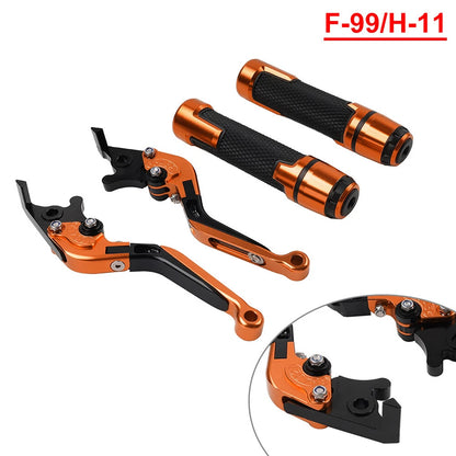 Orange Extendable Brake Clutch Lever Handlebar Grip Set For Ducati Panigale 959