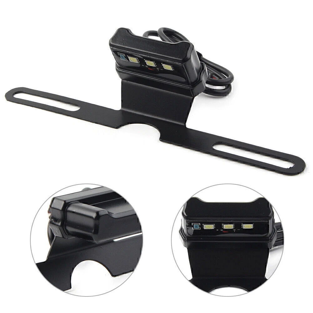 3LED Rear License Plate Lamp Assembly for Motorcycle