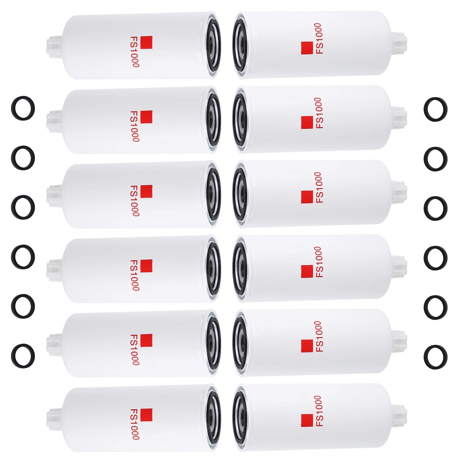 12 Pcs Fuel Filter & Water Separator for Liebherr (5614398)