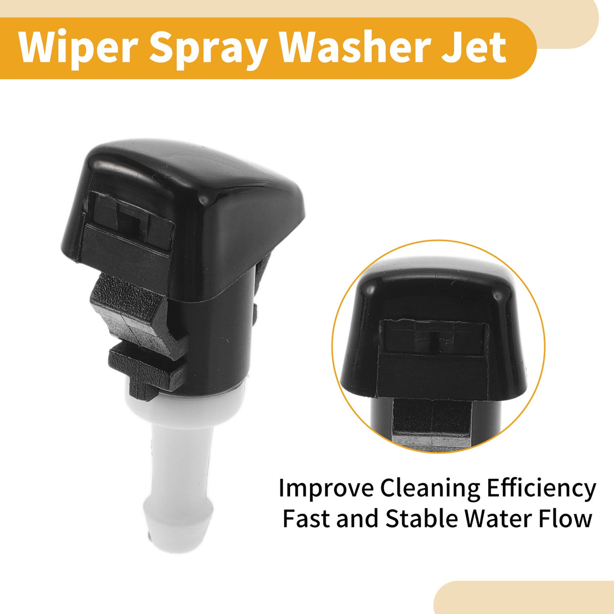 Windshield Washer Nozzle Kit with Gaskets for Jeep Compass (2007–2010)