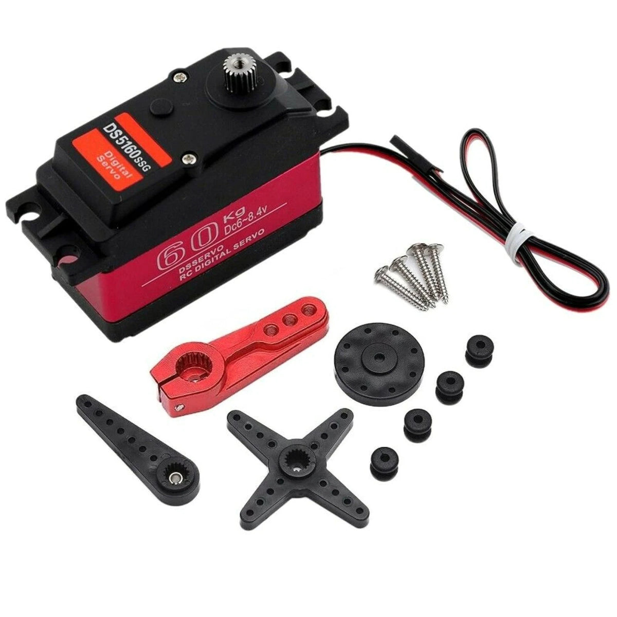 6-8.4V 60kg Metal Gear Digital Steering Servo for Axial SCX6 (1/6)