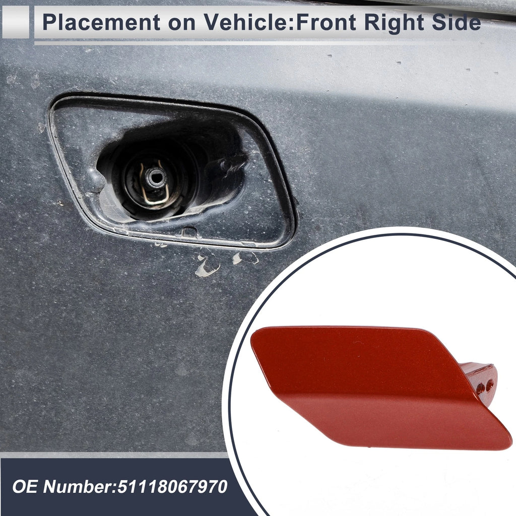 Front Right Headlight Washer Nozzle Cover Cap for BMW 320i (2005–2015)