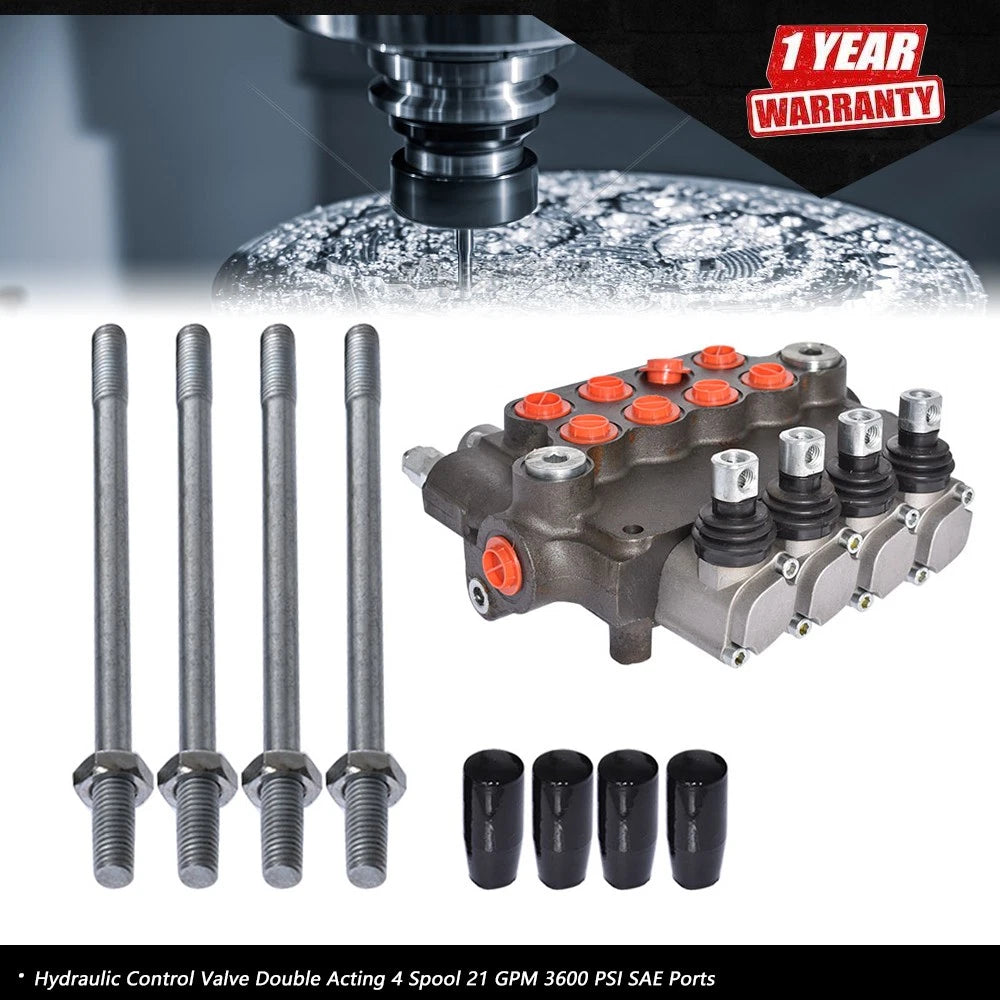 Hydraulic Control Valve 4 Spool 21 GPM 3600 PSI for