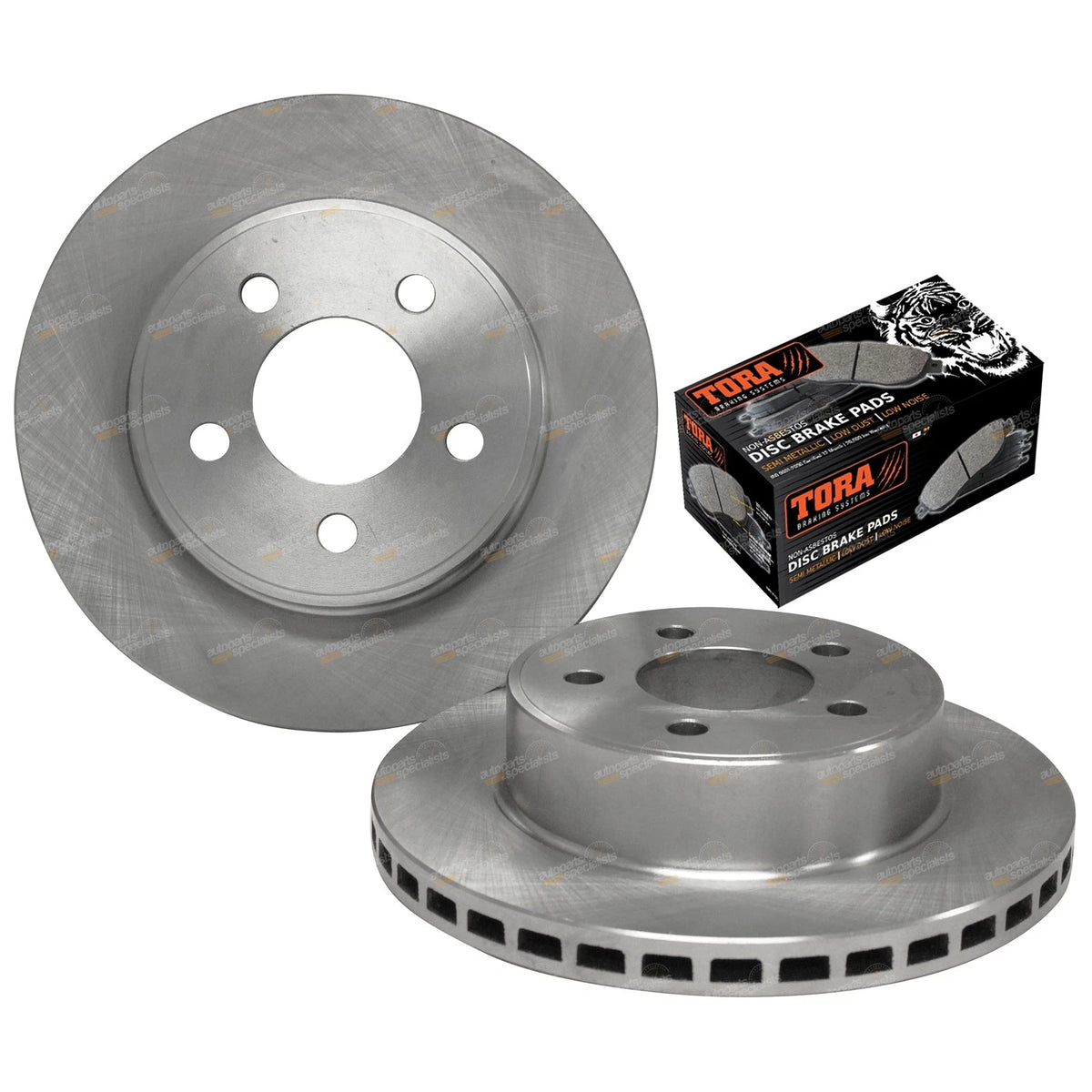 2 Front Disc Rotors + Brake Pads for Falcon AU (1998–2000)