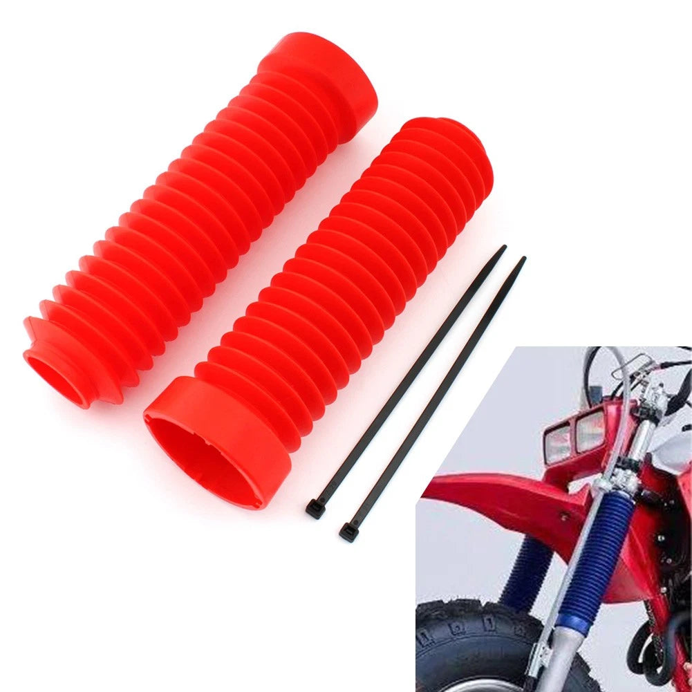 1 Pair Red Plastic Front Fork Shock Boots For Honda ATC 250R 1983-1986