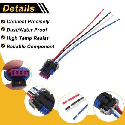 Set of 4 Pin Connector Plug for Chevrolet Astro (1995) No. 13584433