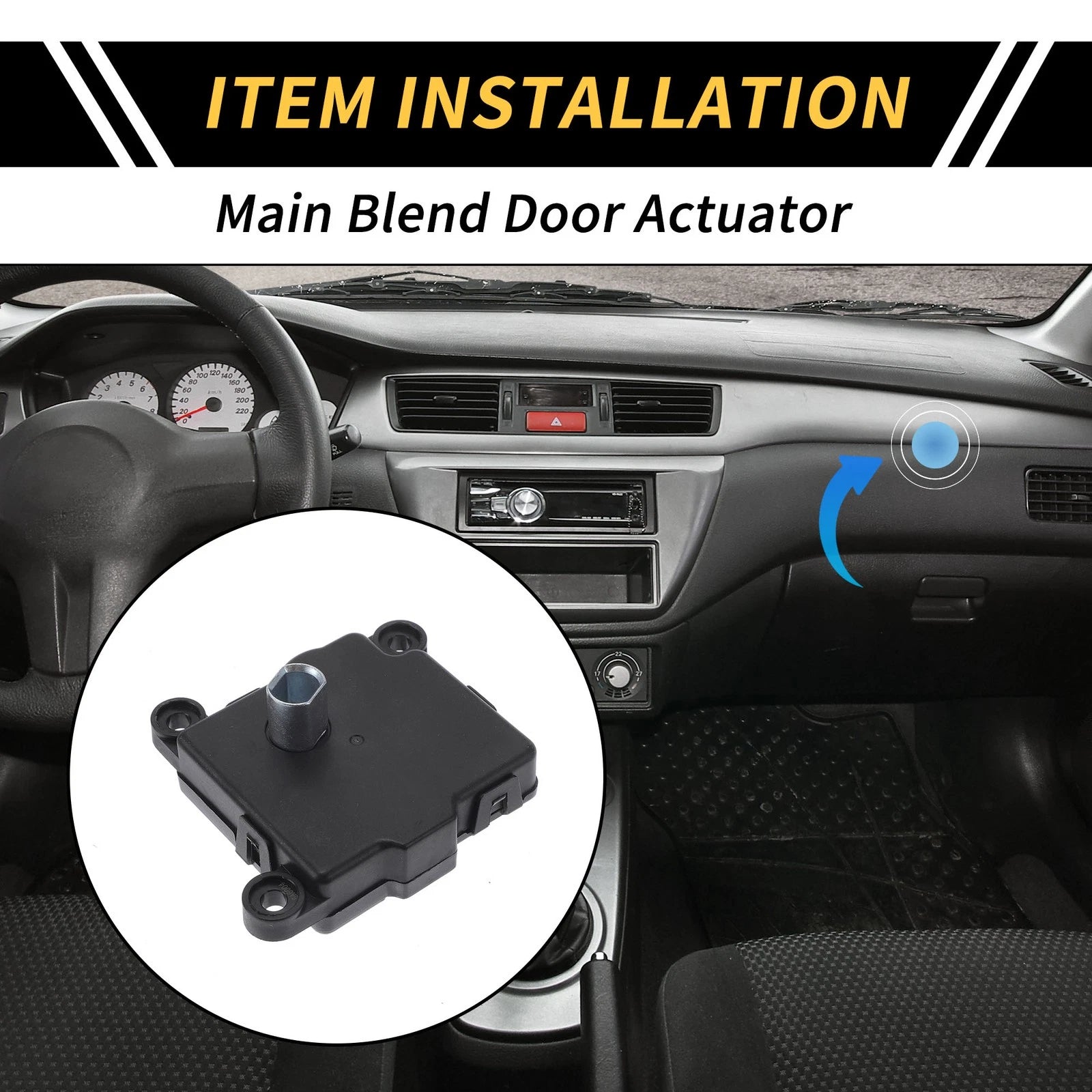 HVAC Heater Blend Air Door Actuator Replacement for Dodge Ram 1500 (1999–2001)