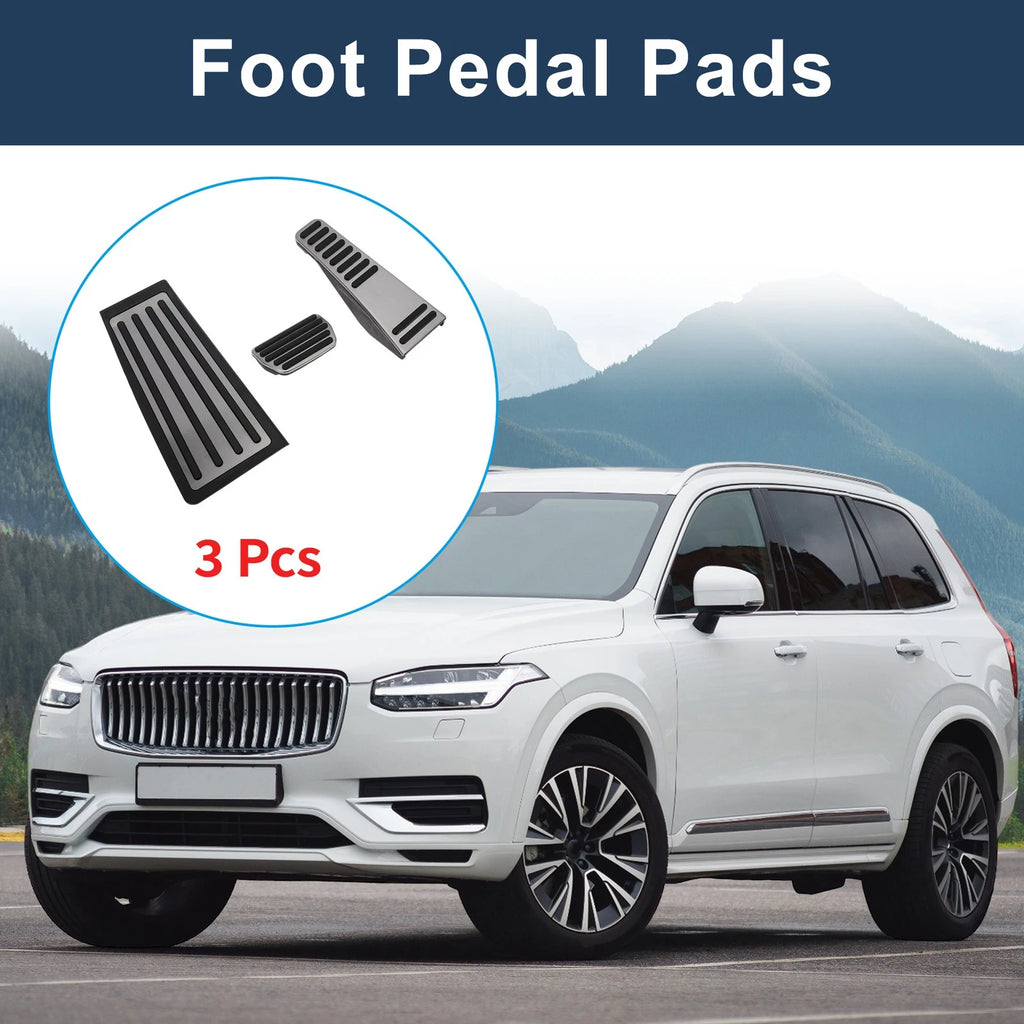 Automatic Foot Accelerator Pedal Covers for Volvo XC90 (2018–2020) Silver Tone