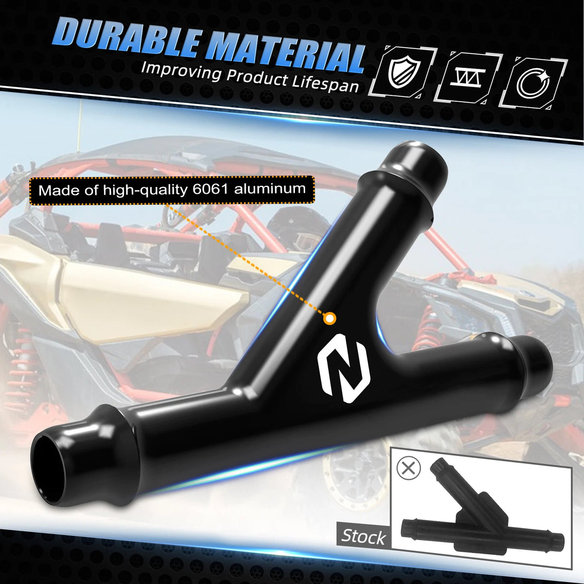 Y-Fitting Adapter Heater Hose Connector for Can-Am Commander 800 1000 (2011–2020)