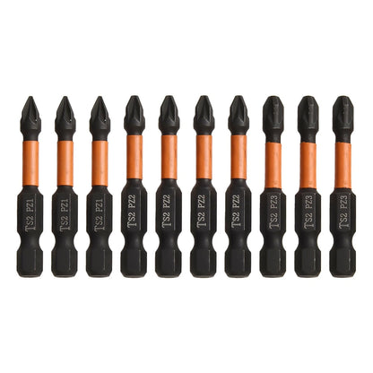 10X Magnetic Screwdriver Bits for Enhanced Grip and Precision Tasks
