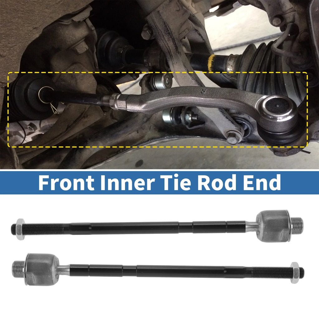 2 Pcs Front Inner Tie Rod End Links Replacement for Honda CR-V (2007–2008)