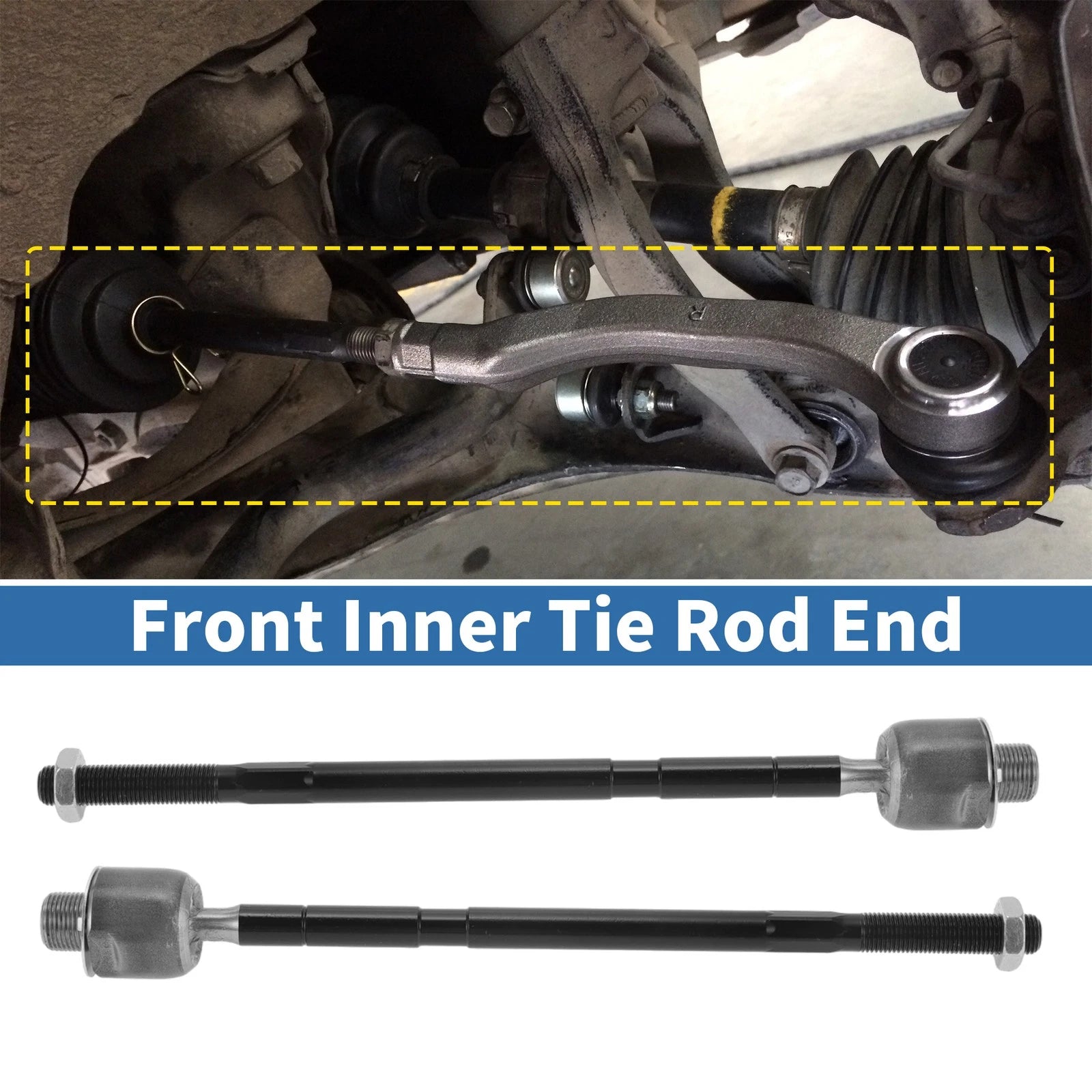 2 Pcs Front Inner Tie Rod End Links Replacement for Honda CR-V (2007–2008)