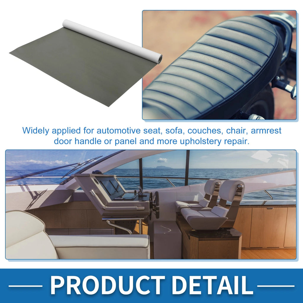 Self Adhesive Leather Repair Patch for Car Seat Sofa (19.6"x39", Deep Gray)