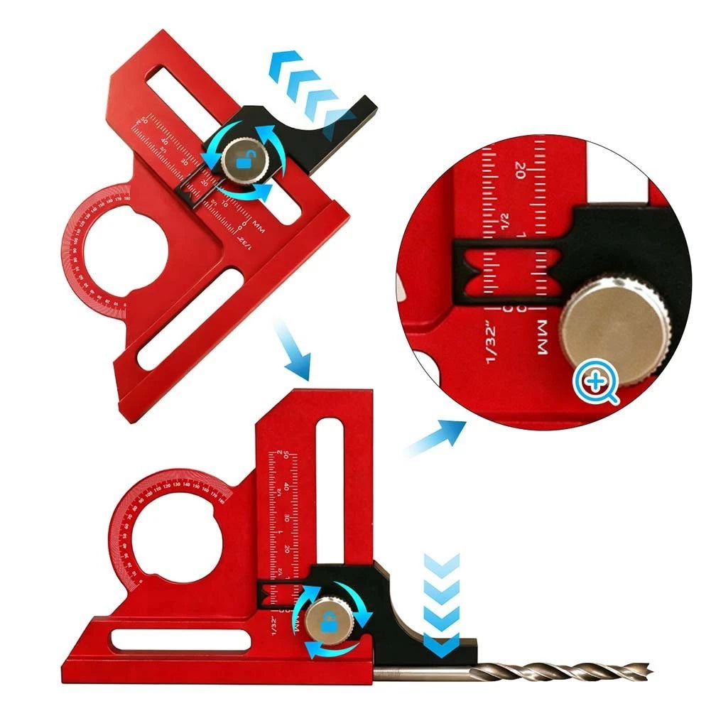 Height Gauge Ruler for Table Saw 0-60mm Aluminum Construction
