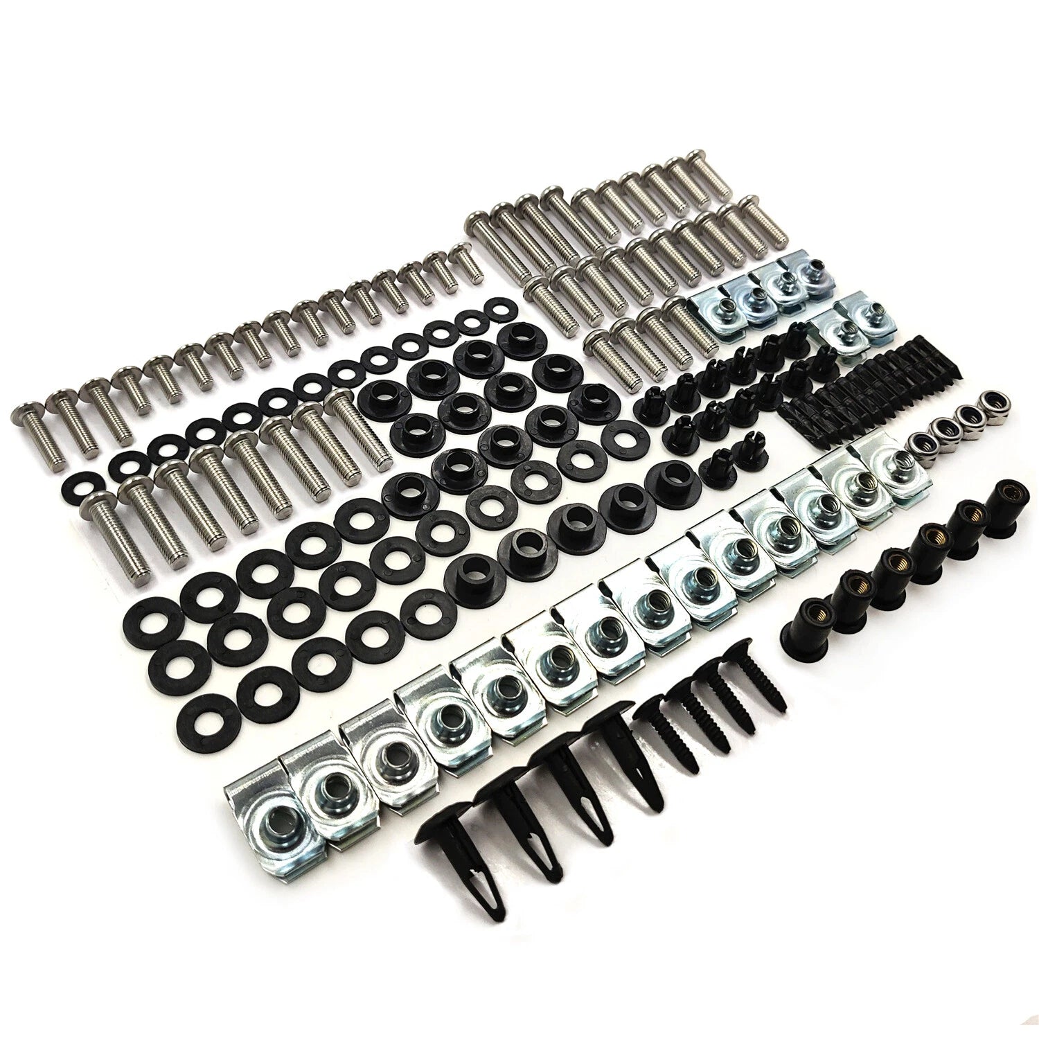 Complete Chrome Fairing Bolt Kit for Yamaha YZF R1 (2004–2006)