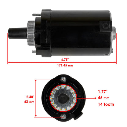 Starter Motor and Solenoid for Husqvarna YTH20K46 (2006–2018)