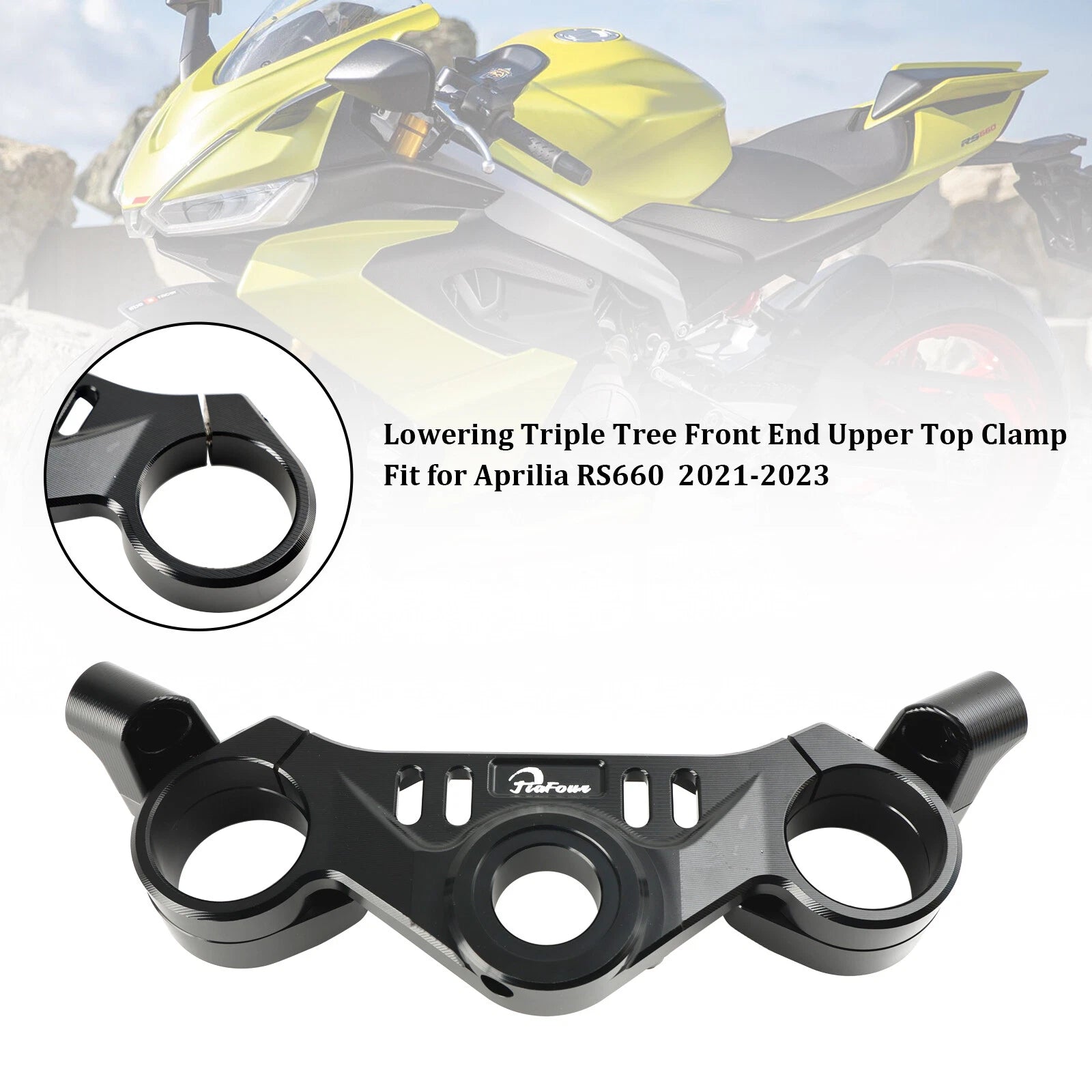 Lowering Triple Tree Front Upper Top Clamp for Aprilia RS 660 (2021–2025)