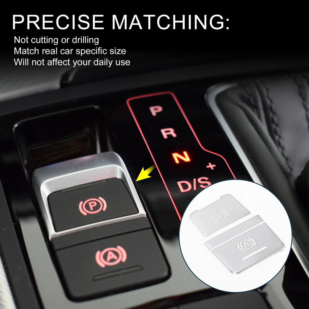 Handbrake Button Switch Cover for Audi A6 A6 Quattro Silver Tone (2012–2018)