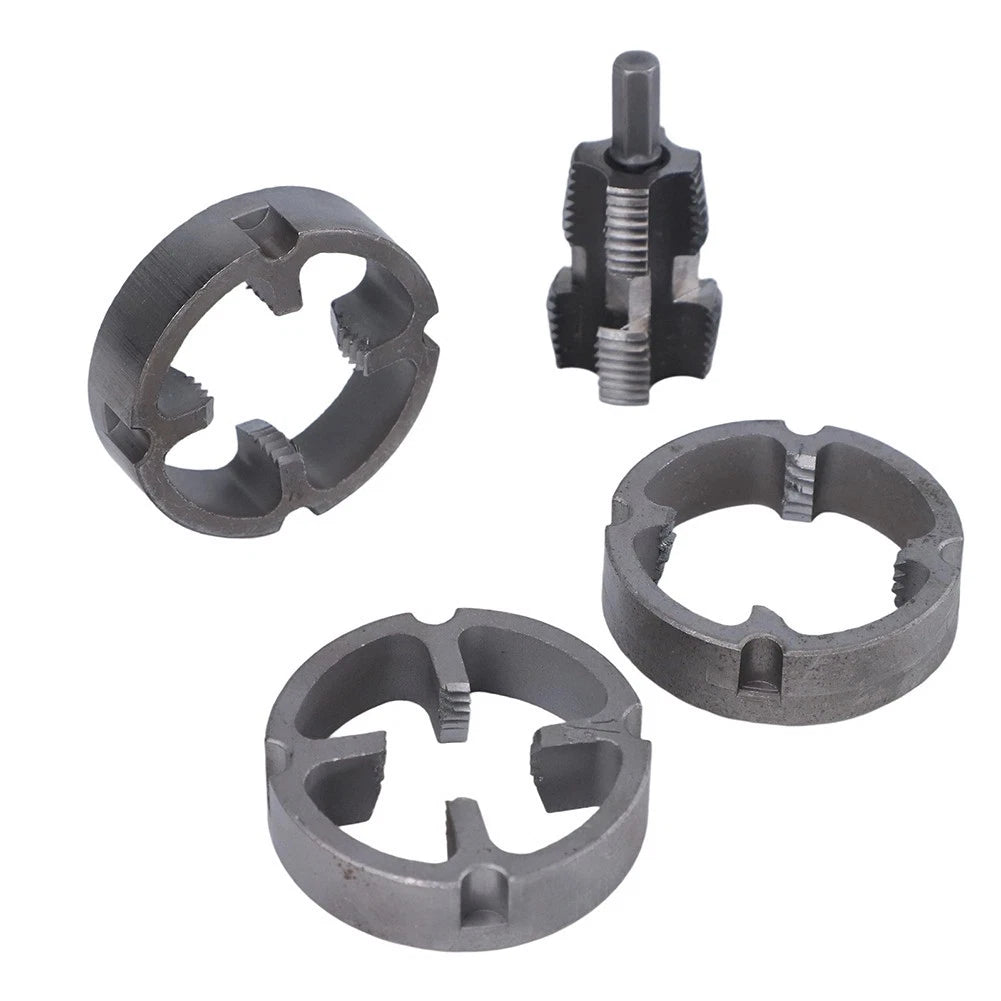2 Sets Electric Hole Opener & Water Pipe Die for PVC Pipe Threading