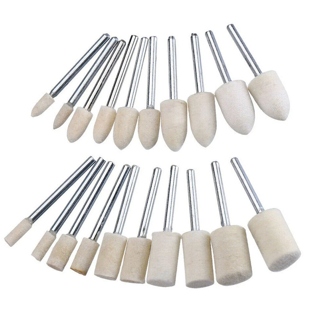 20 Pack Wool Felt Polishing Buffing Pads for Rotary Tools