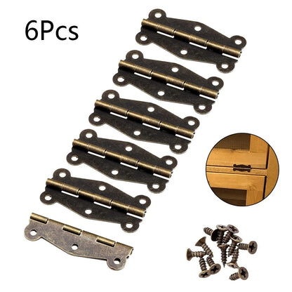 6Pcs Antique Bronze Hinge Jewelry Box Gift Box Wine Box Toolbox Cabinet Hinge