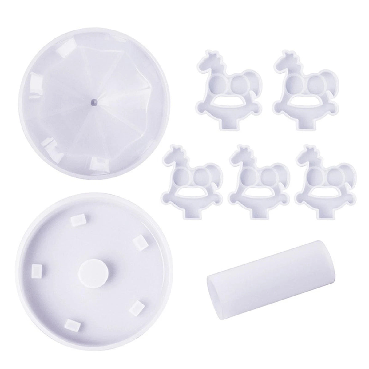 Soft Silicone Mold for Candle Making Kit DIY Carousel (No Part Numbers)