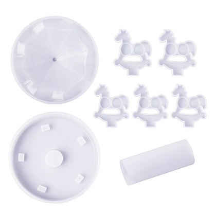 Soft Silicone Mold for Candle Making Kit DIY Carousel (No Part Numbers)