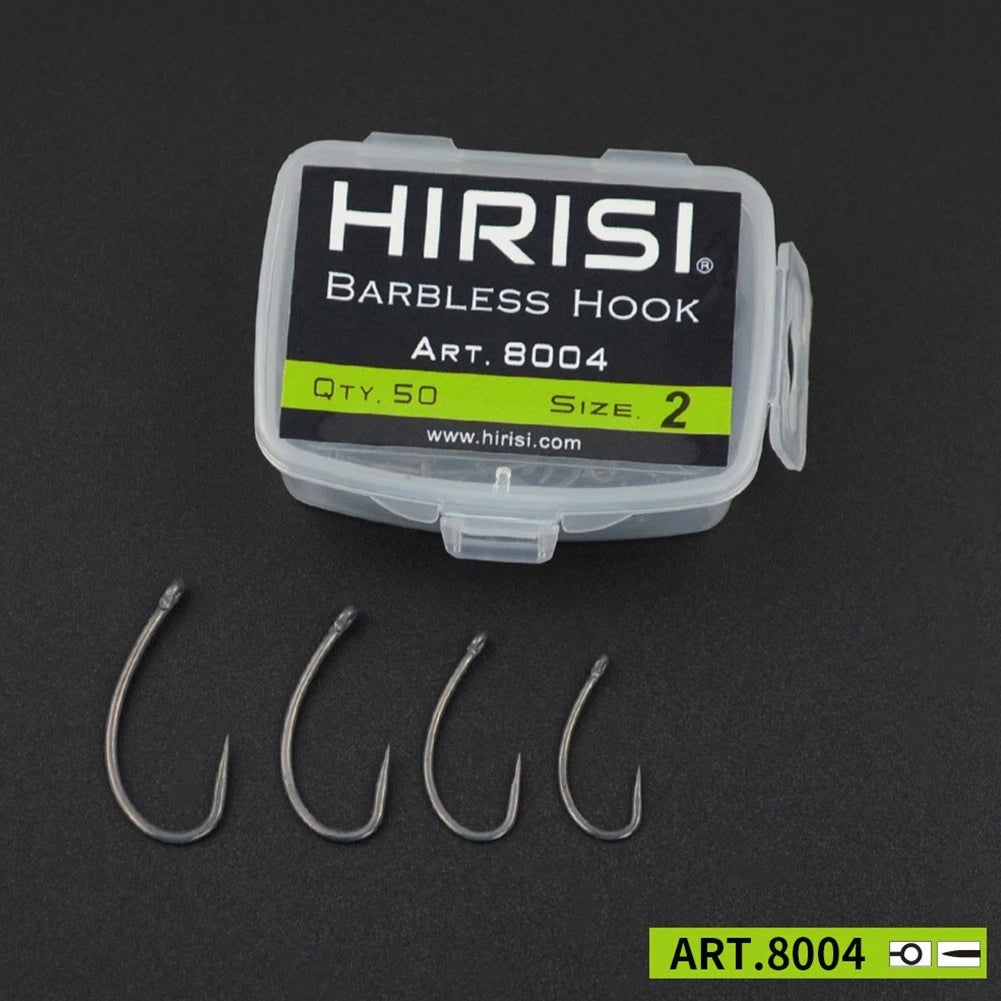 50pcs Barbless Hooks for Carp Fishing