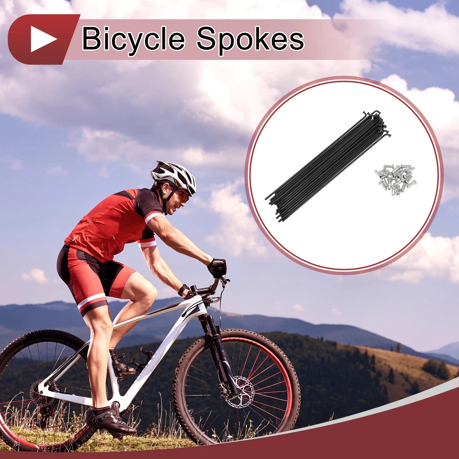 Bicycle Spokes 165mm Stainless Steel Replacement for 20 Inch Wheels (304)