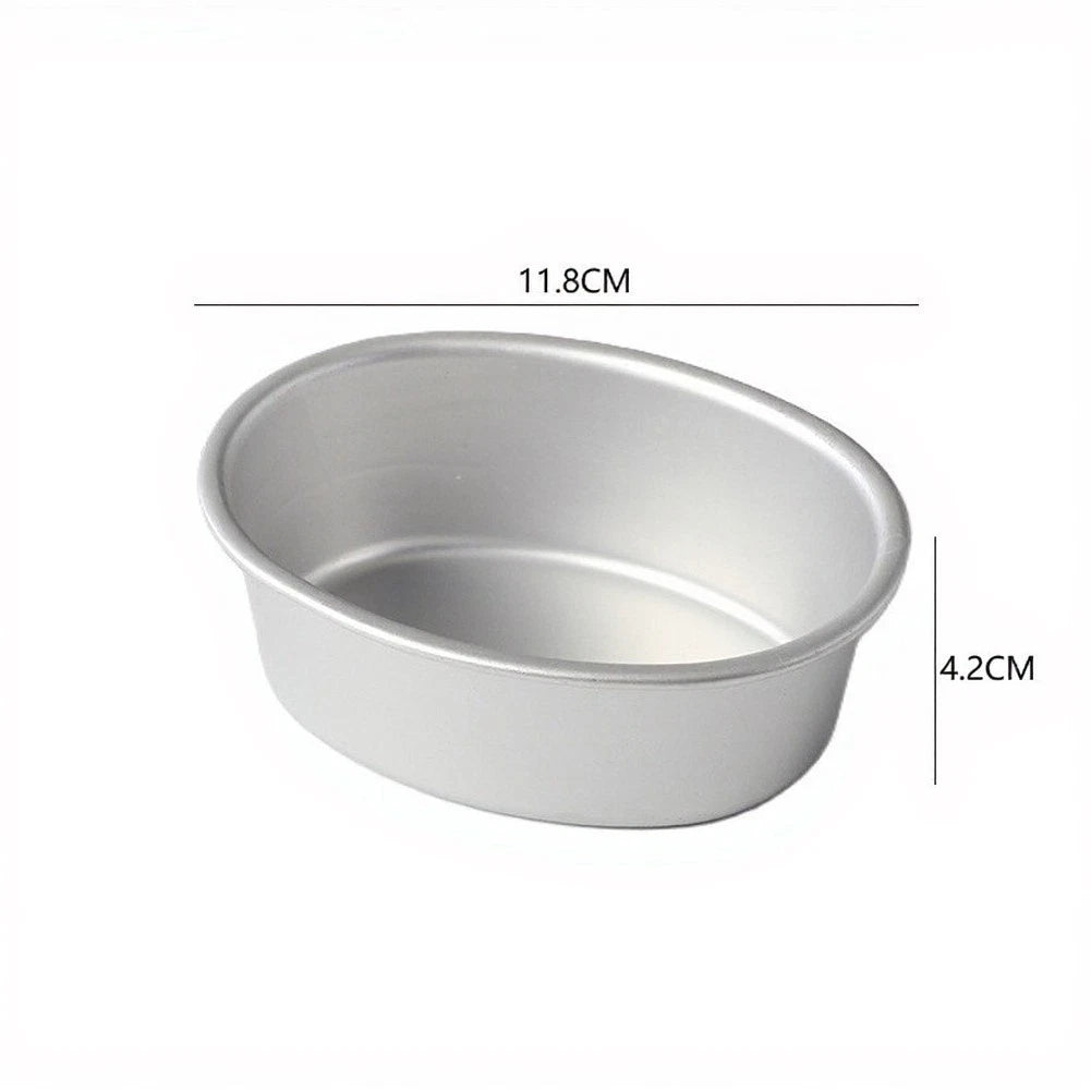 2X Aluminum Alloy Oval Cheesecake Mold for Baking