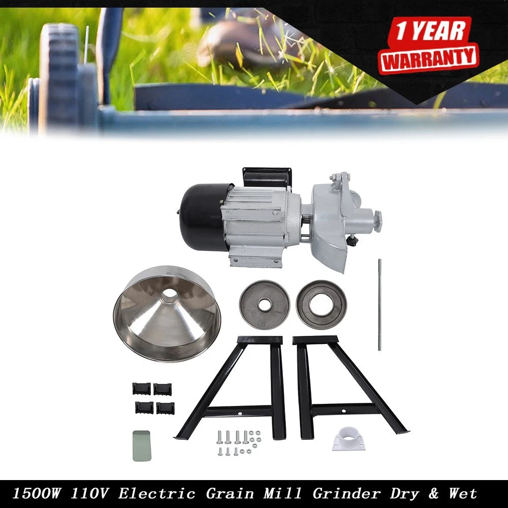 Electric Grain Mill Grinder for Corn Wheat Cereal (110V)