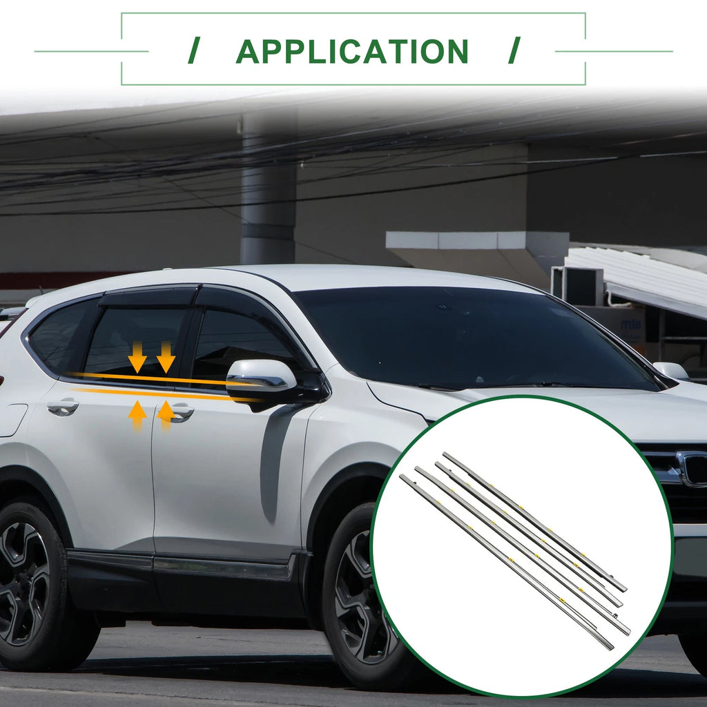 Window Seal Weatherstrip Kit 4pcs Replacement for Honda CR-V (2017–2020)