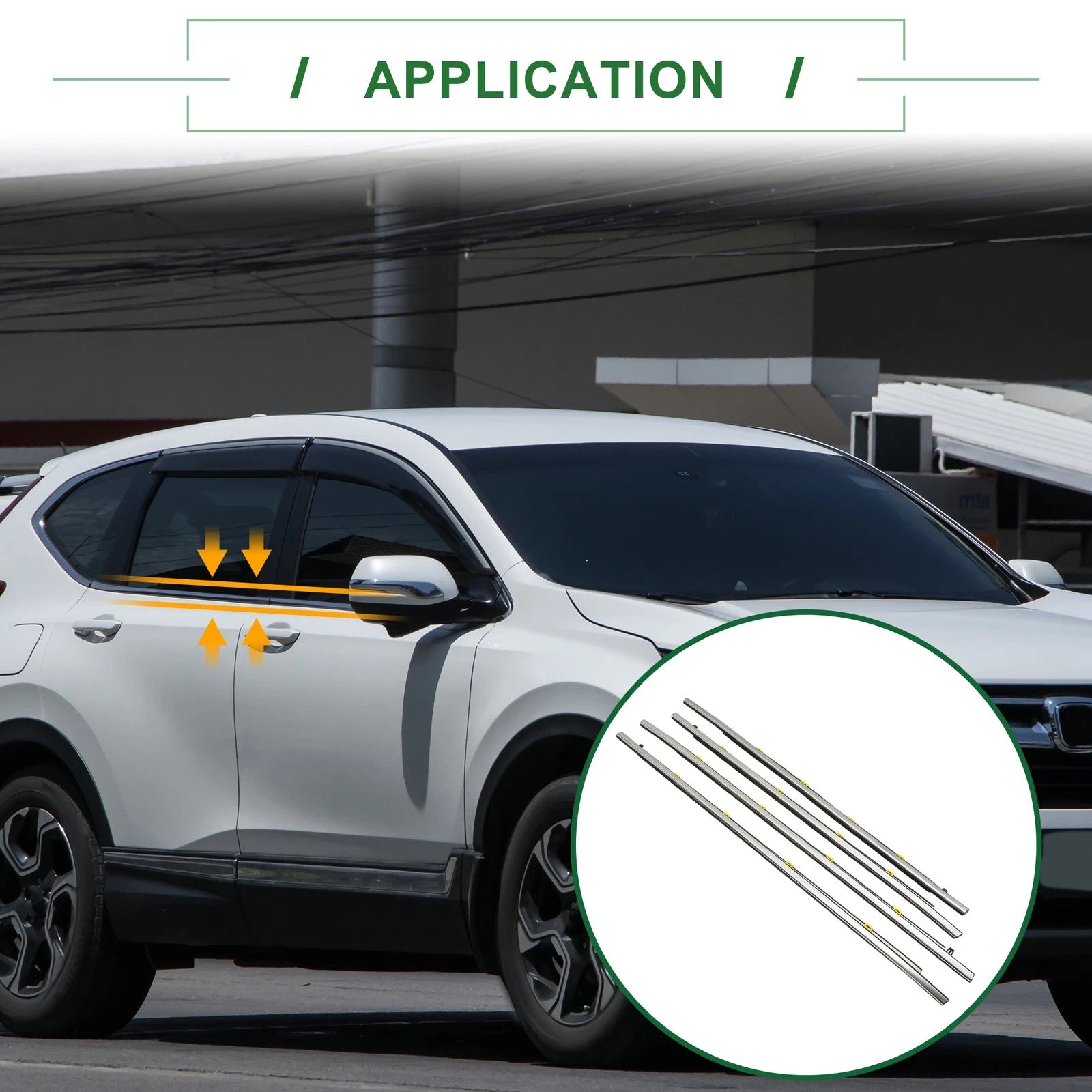 Window Seal Weatherstrip Kit 4pcs Replacement for Honda CR-V (2017–2020)