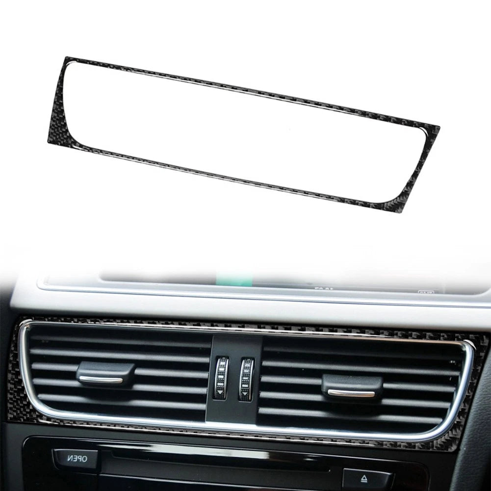 Carbon Fiber Console Air Vent Outlet Cover Trim for Audi A4 A5 Q5 (2009–2016)