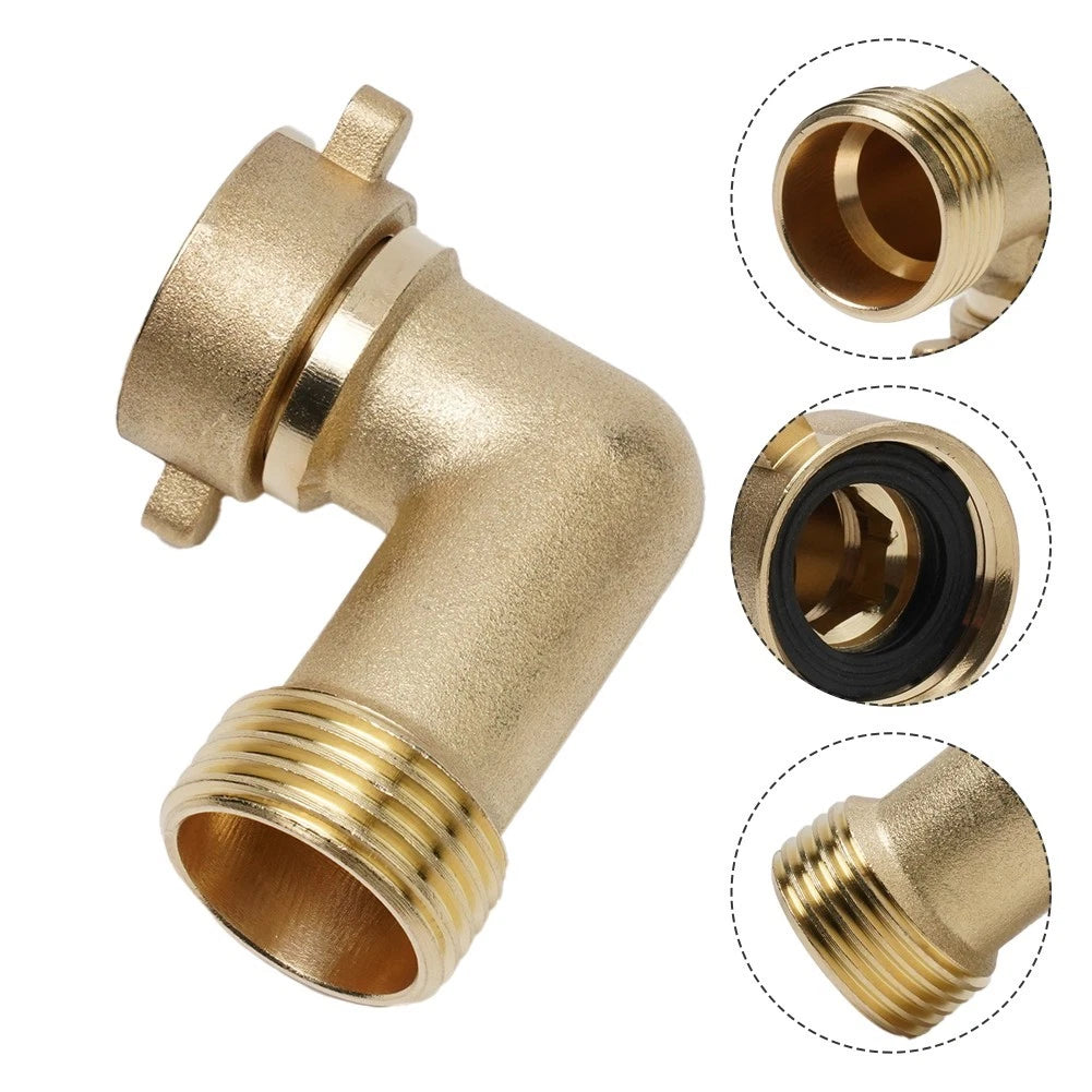 90 Degree Angle Brass Water Pipe Joint Connector for