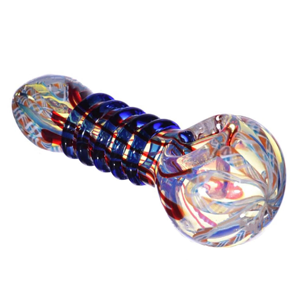 4" Color Changing Glass Hand Pipe with Colorful Bowl
