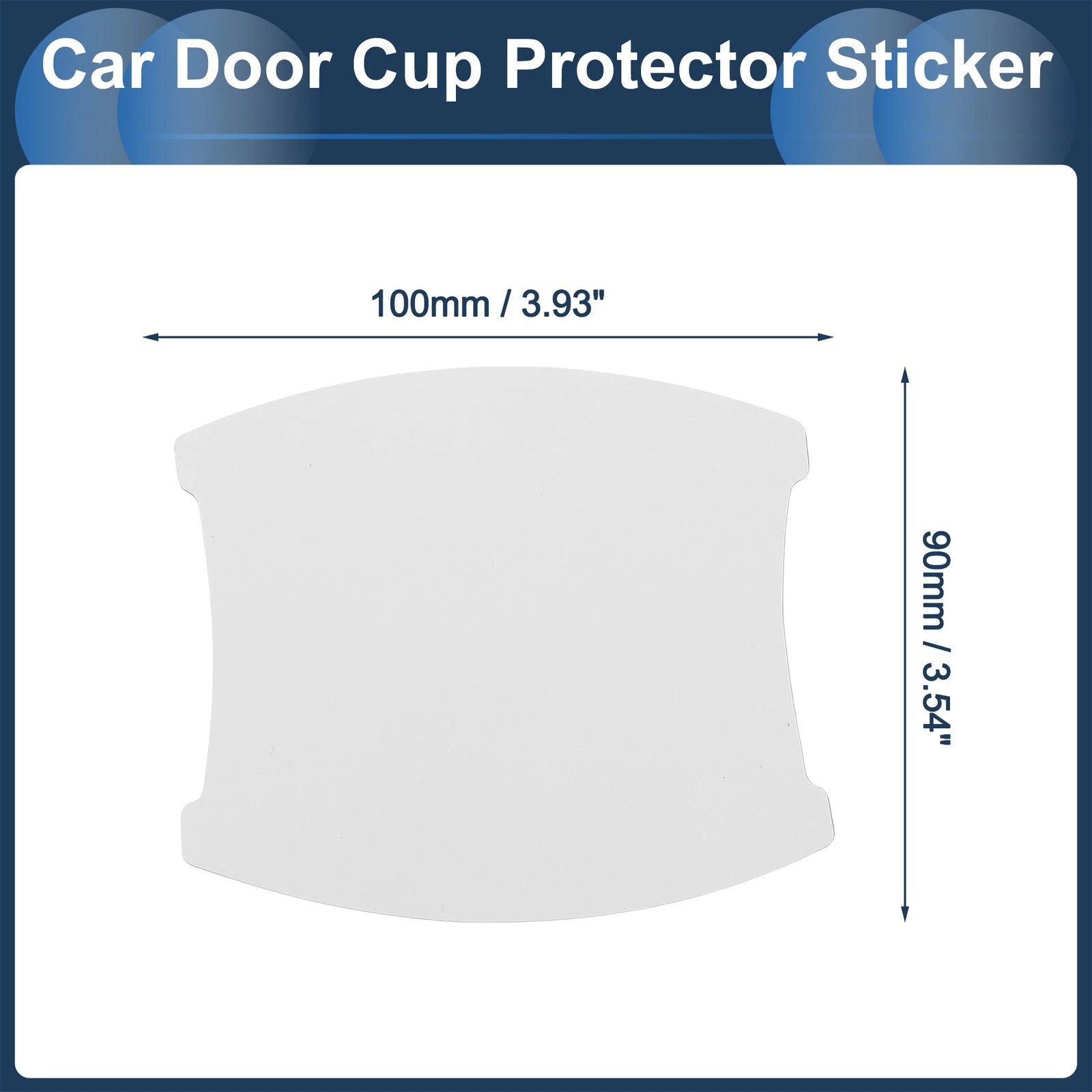 Car Door Handle Scratch Protector for Universal Fit (90x100mm) Matte White