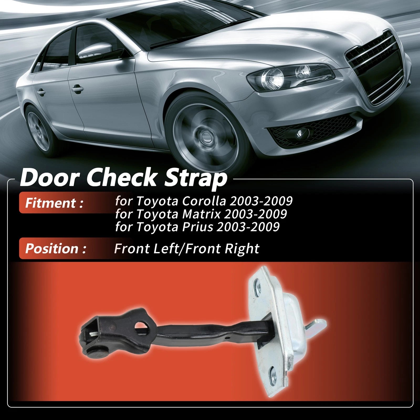 Door Check Strap Front Left/Right Replacement for Toyota Corolla (2003–2009)