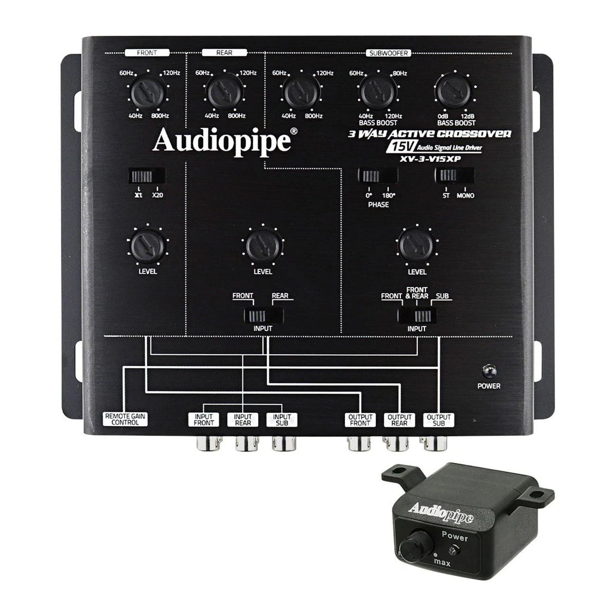 Audiopipe XV3V15XP 3-Way Active Crossover for Audiopipe