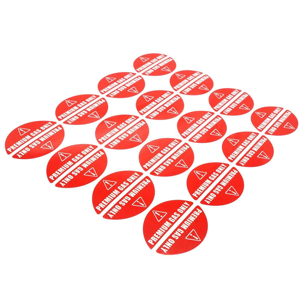 16 Pack Gas Only Stickers for Sensitive Vehicles (0.82'' X 2.17'')