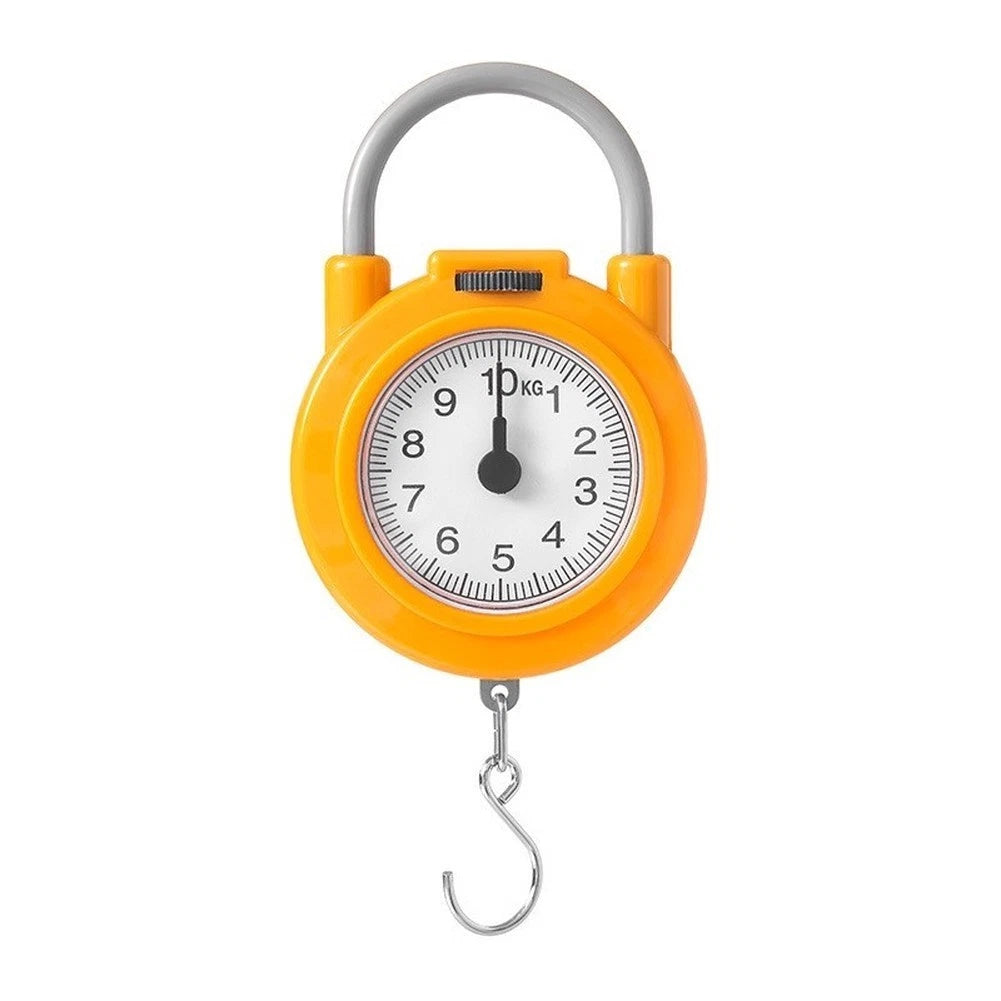 Compact Handheld Spring Scale with Iron Hook for Indoor and Outdoor Use