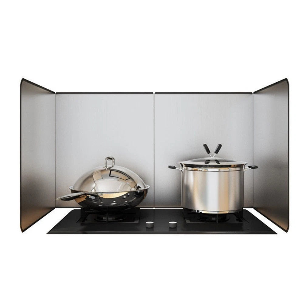 Stove Splatter Guard for Space-saving Stainless Steel Heat Shield