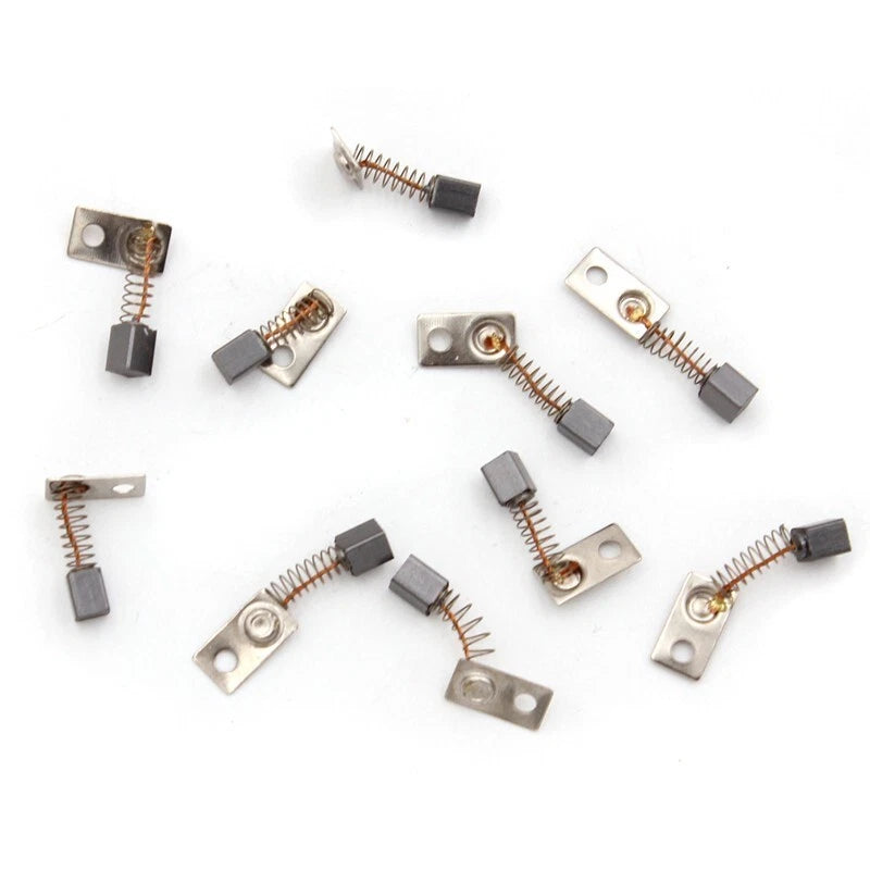 Set of 10 Carbon Brushes for Electric Motor Grinding Machine